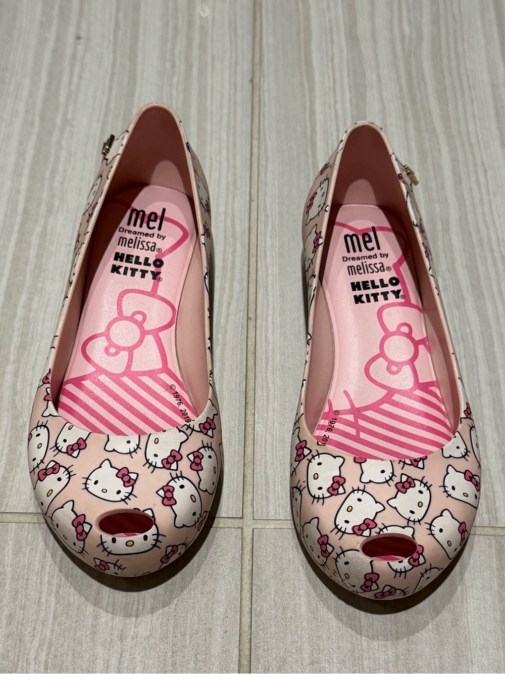 Mini Melissa Hello Kitty Pink Jelly Ballet Flats Size 12